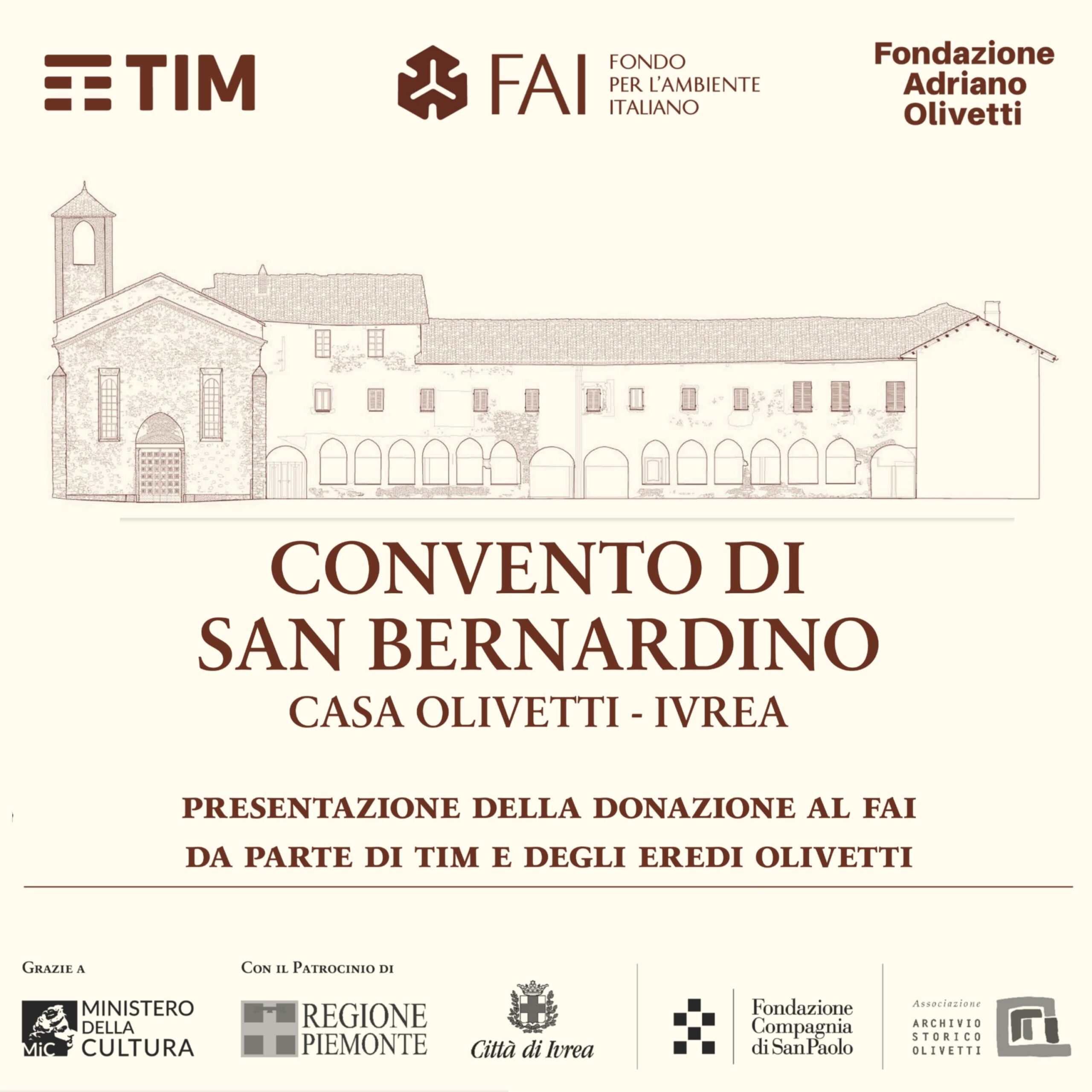 Il Convento di San Bernardino donato al FAI