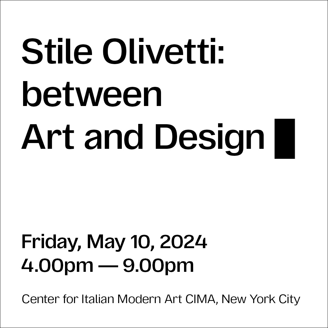 “Stile Olivetti: Between Art and Design” al CIMA di New York