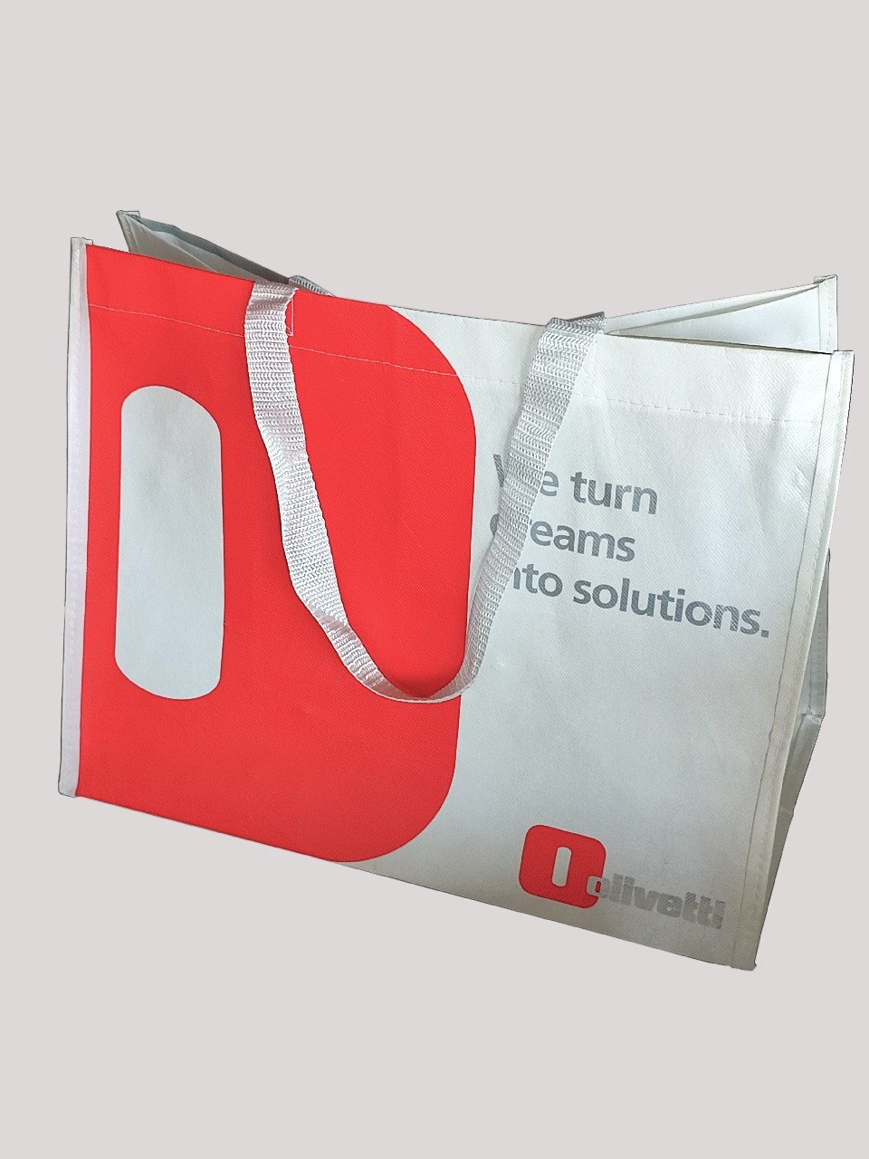 Olivetti waxed canvas shopper bag