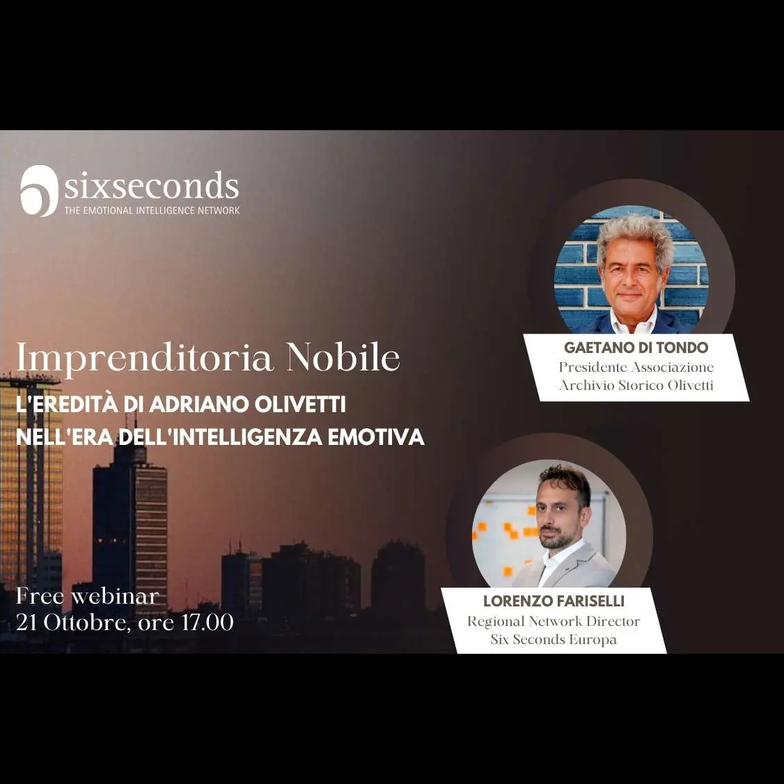 Gaetano di Tondo partecipa al webinar “Imprenditoria Nobile”