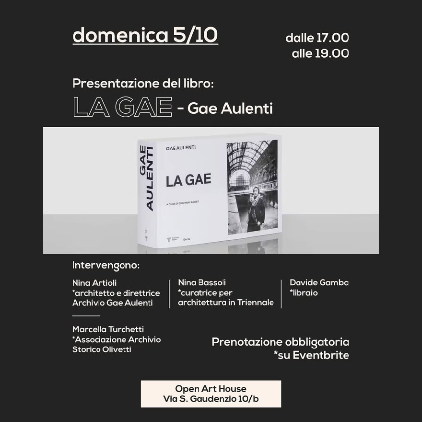 Presentazione del libro “La GAE – Gae Aulenti”